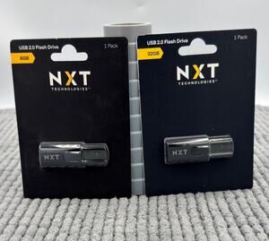NXT Technologies 8GB & 32GB USB Type-A Storage Flash Drive 2 Pack NEW